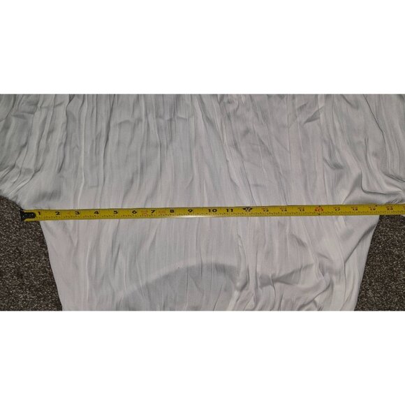 Calvin Klein Womens White Long-Sleeve Blouse M Pleated Textured Design - Picture 6 of 6